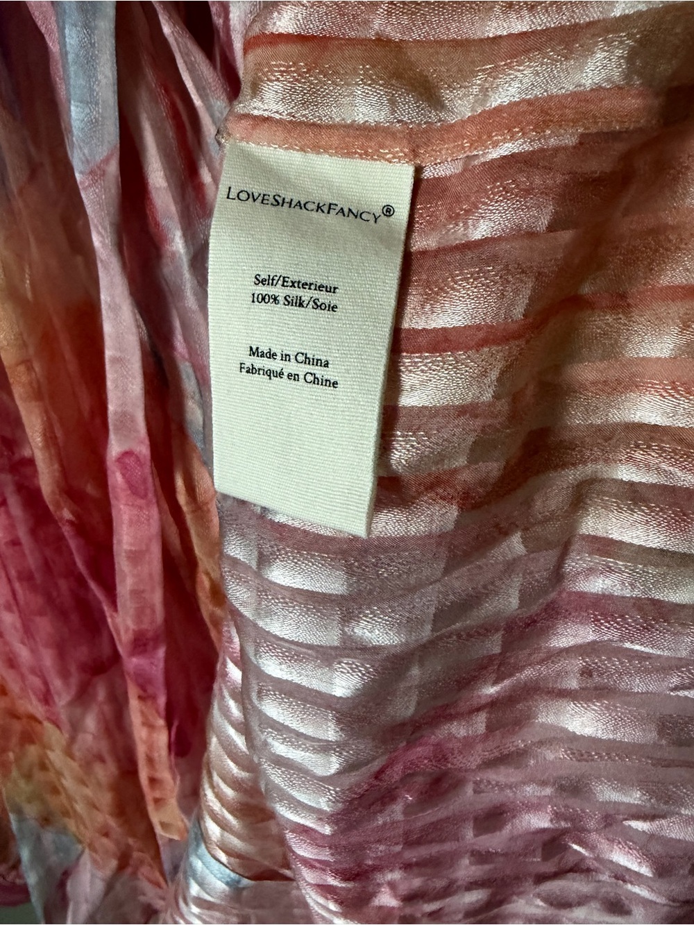 SET of loveshackfancy silk Willow top and Alex midi skirt size small - Picture 7 of 16
